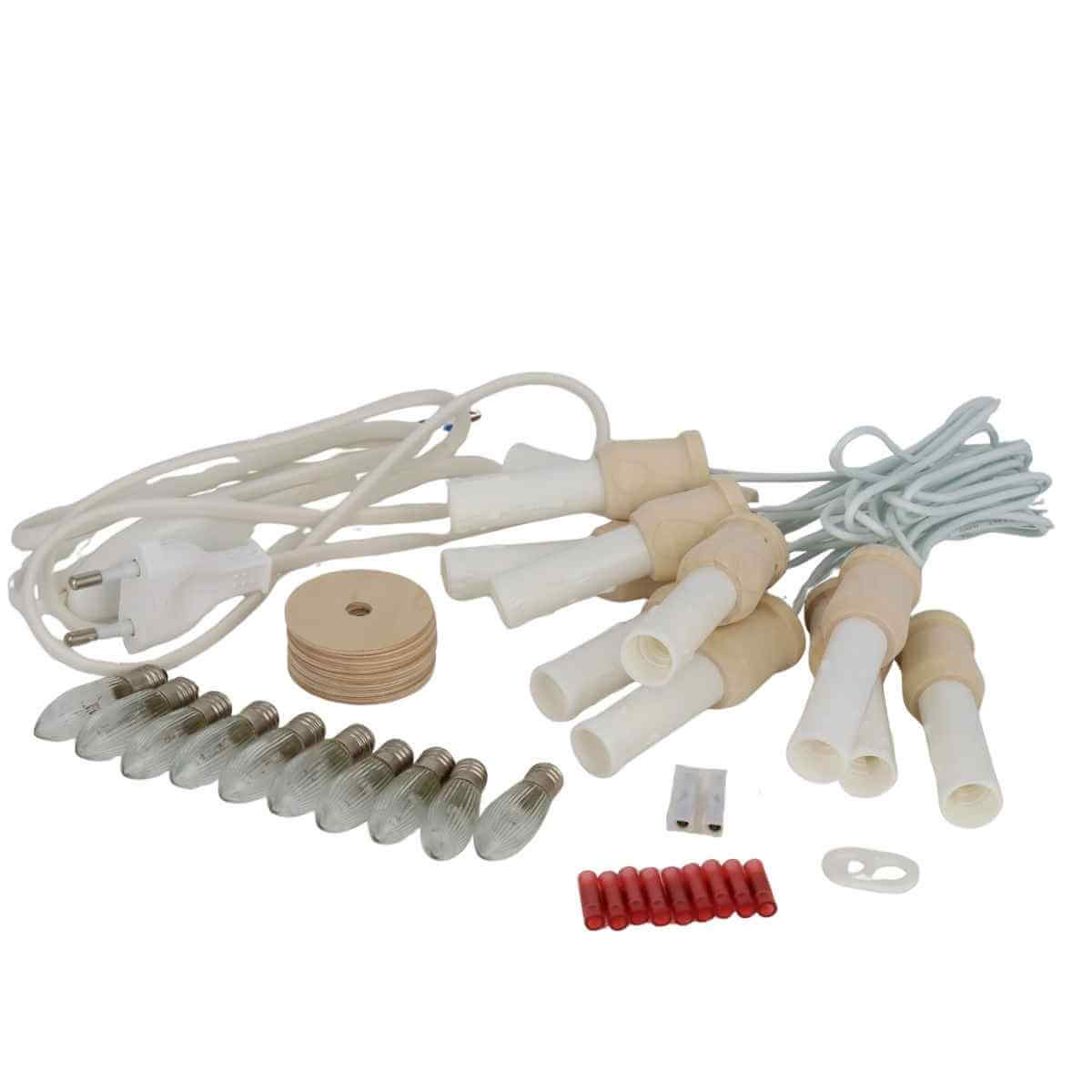 Electrical Kit for 10-Light Candle Arch with Candle Sockets and Connecting Sleeve by SEIFFEN.COM