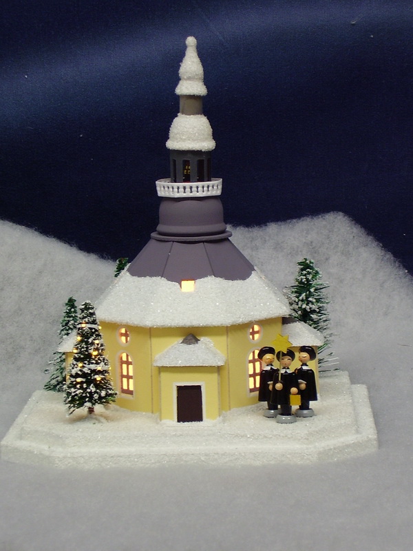 Lichterhaus Seiffener Kirche, 21 cm von Birgit Uhlig