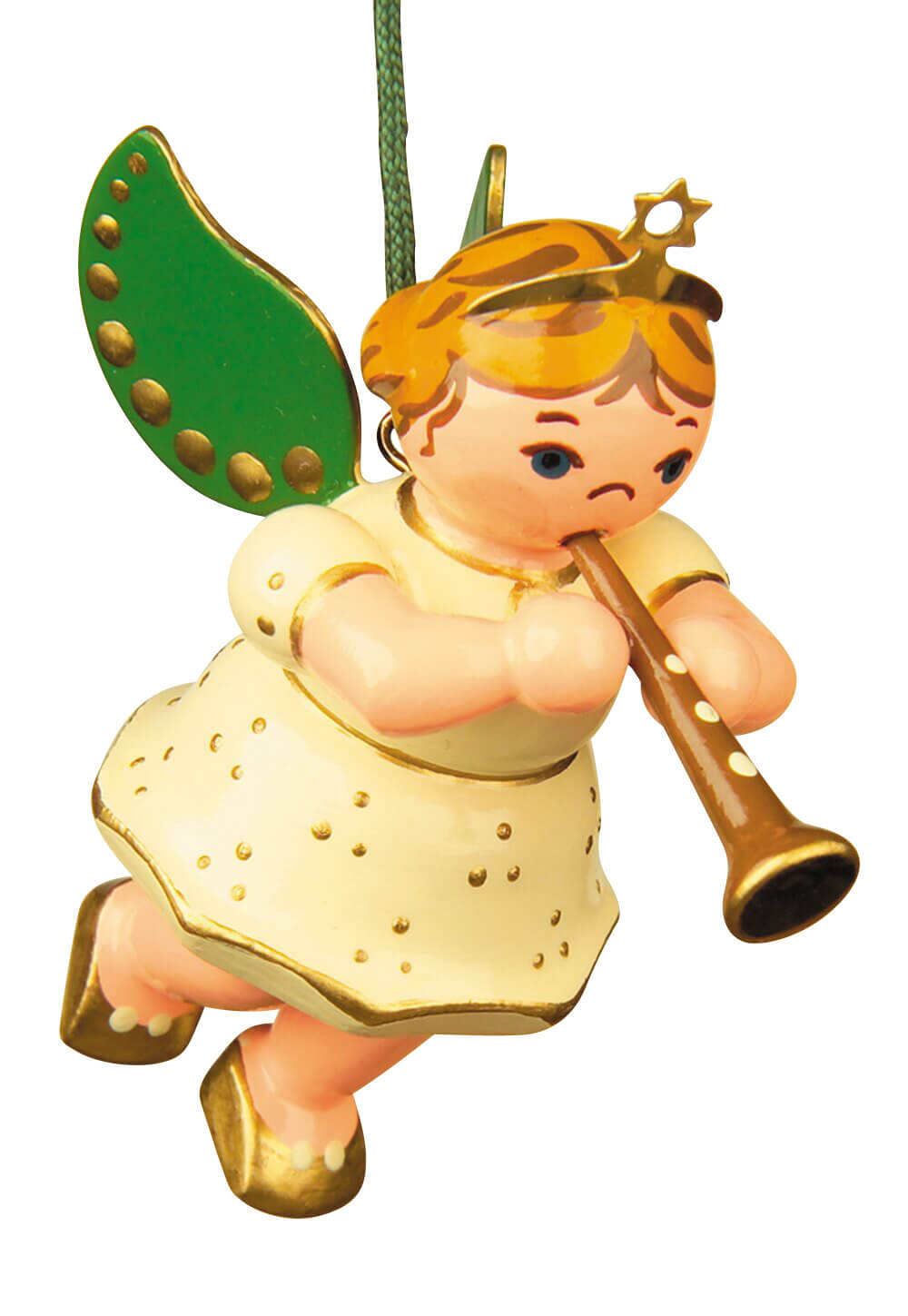 Christmas tree decoration Christmas angel with clarinet by Hubrig Volkskunst