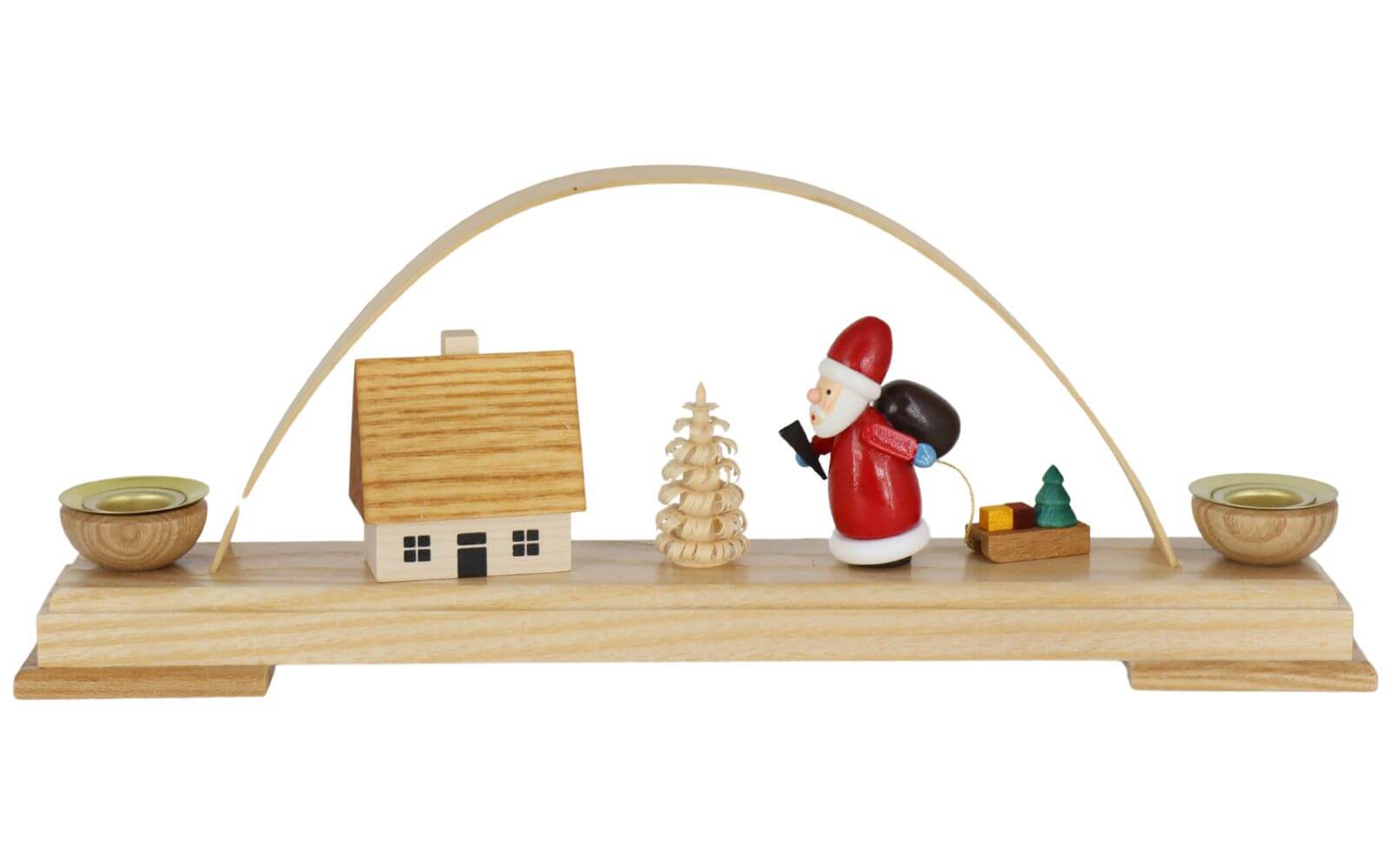 Candle holder mini candle arch with Santa Claus by Knuth Neuber