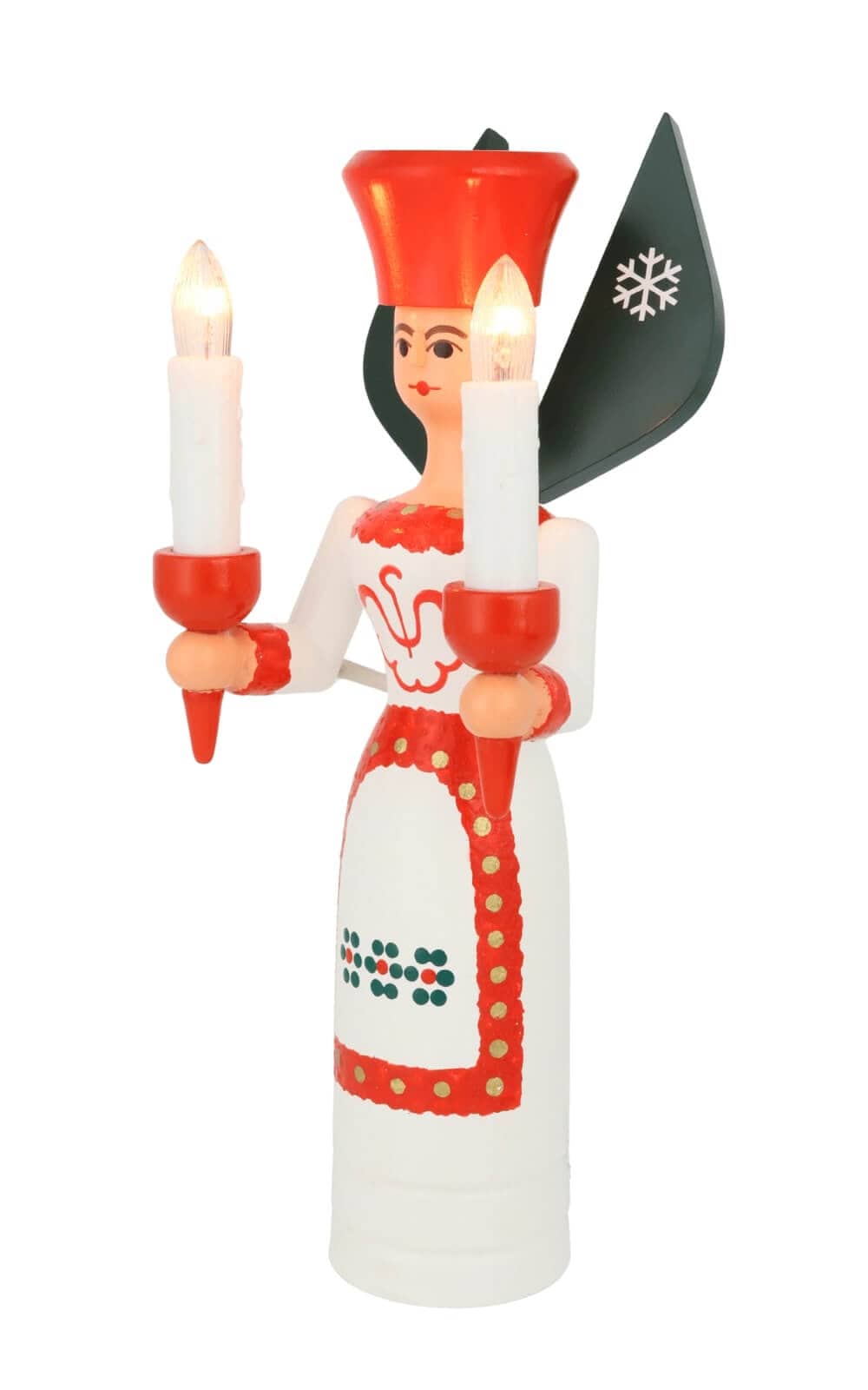 Colored Christmas angel, 26 cm / 10,2 inch, electrically illuminated by SEIFFEN.COM_2