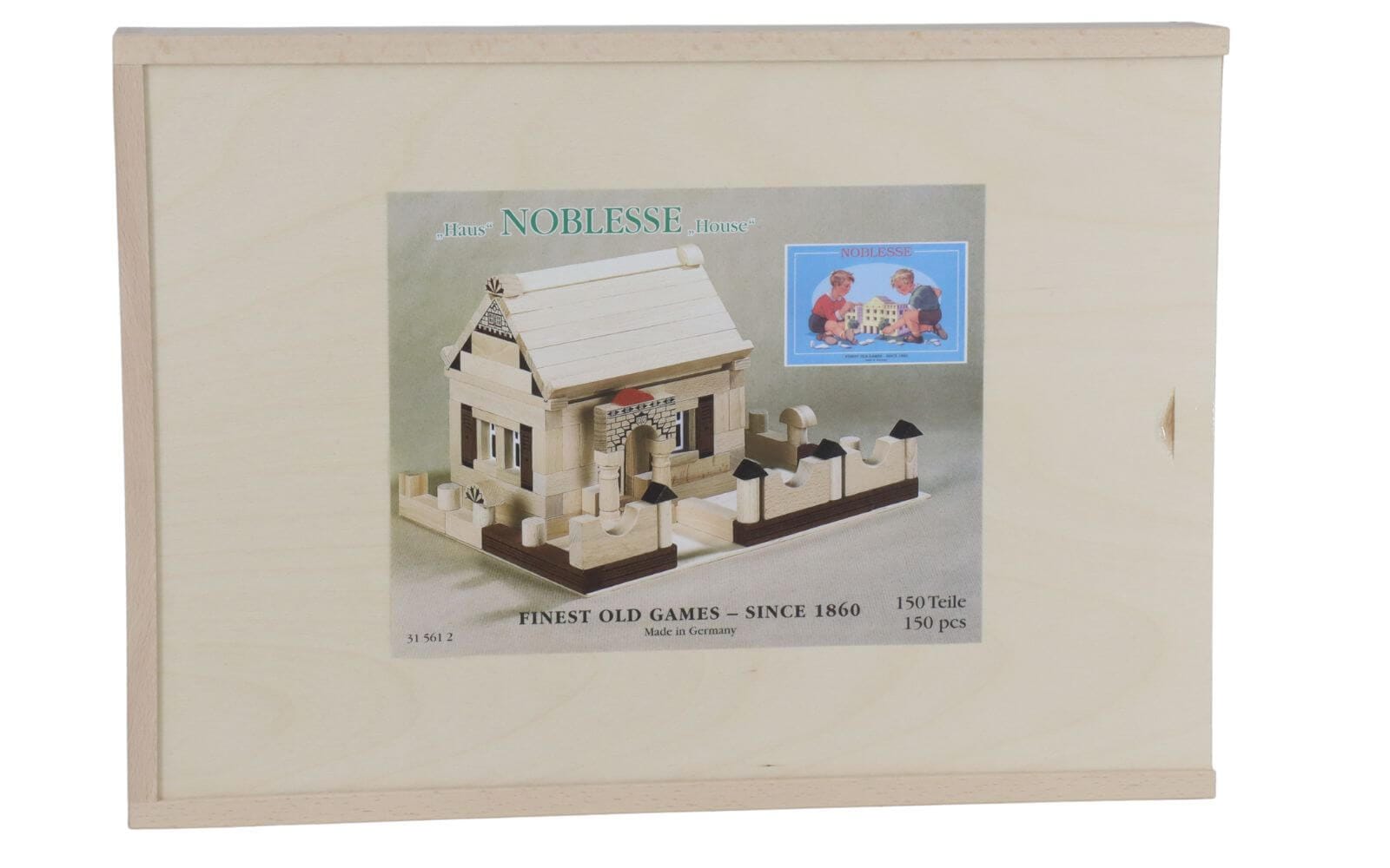 Wooden Construction Kit Noblesse house, 150 Wooden bricks_1