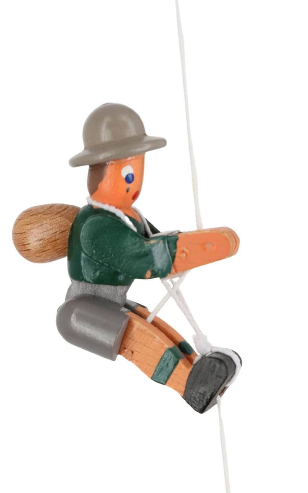 Climbing figure mountaineer, green, 4 cm by SEIFFEN.COM_1