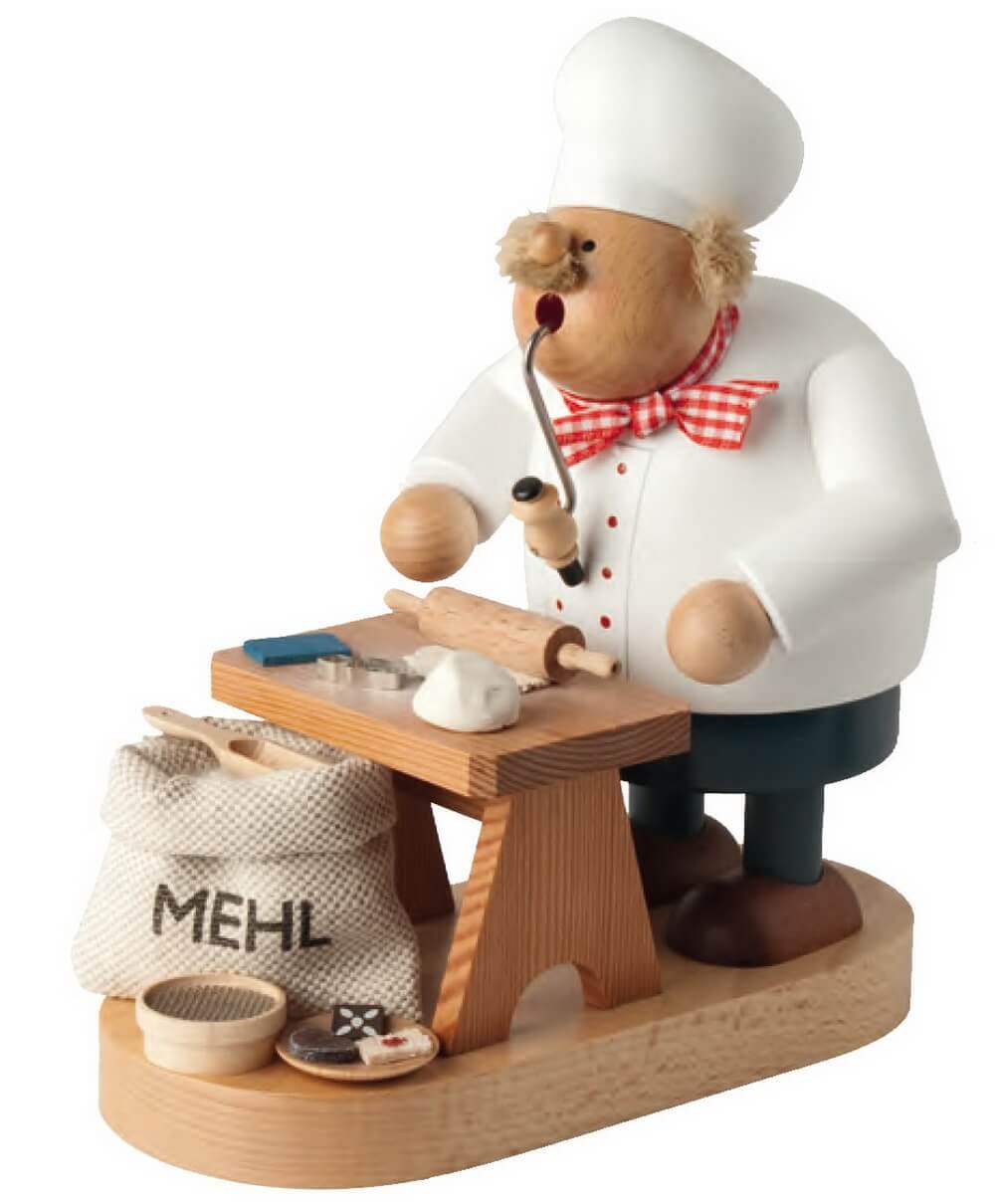 Smoking man Christmas baker, 19 cm by KWO