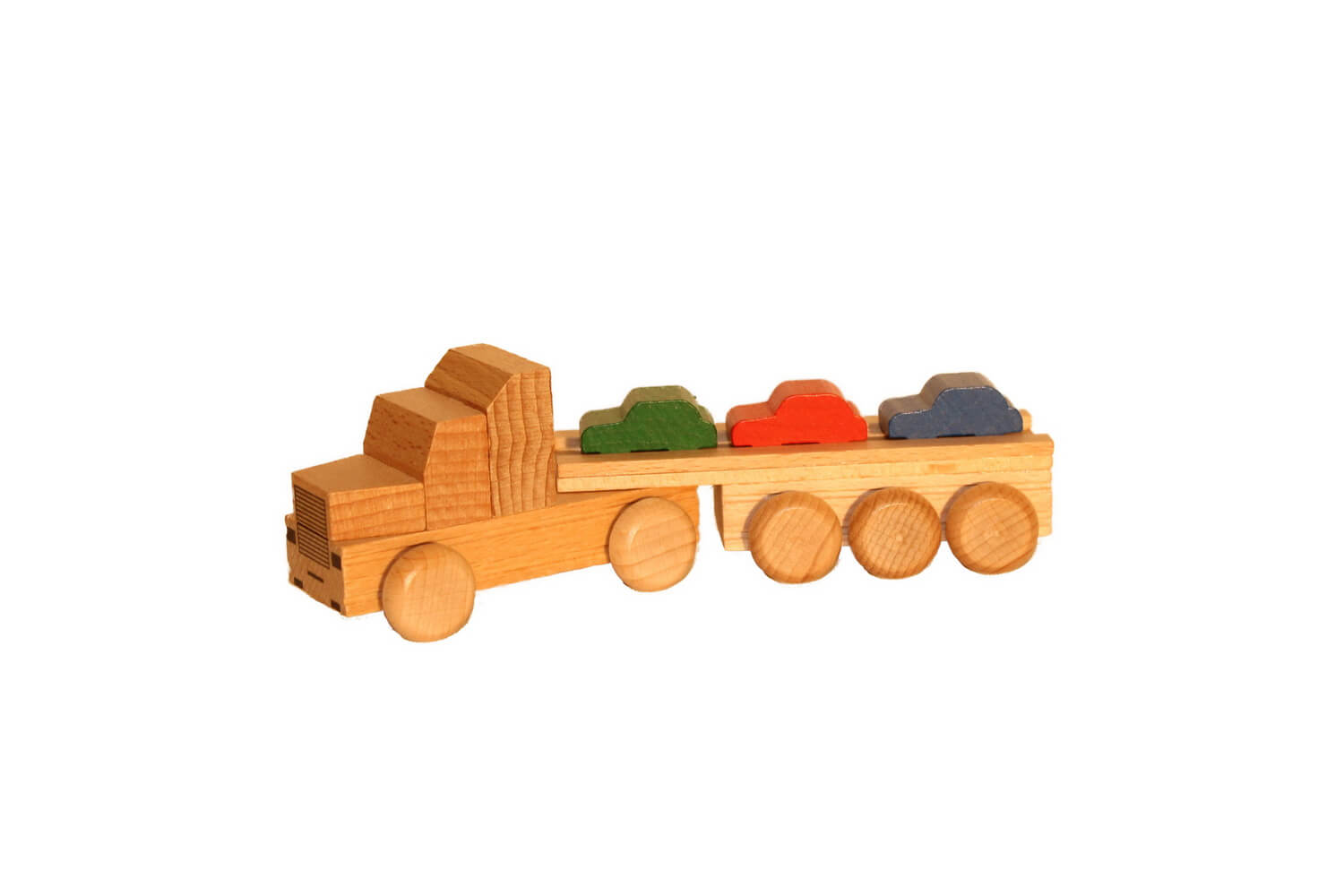 Wooden toy US Truck car transporter, natural by Ebert GmbH_2