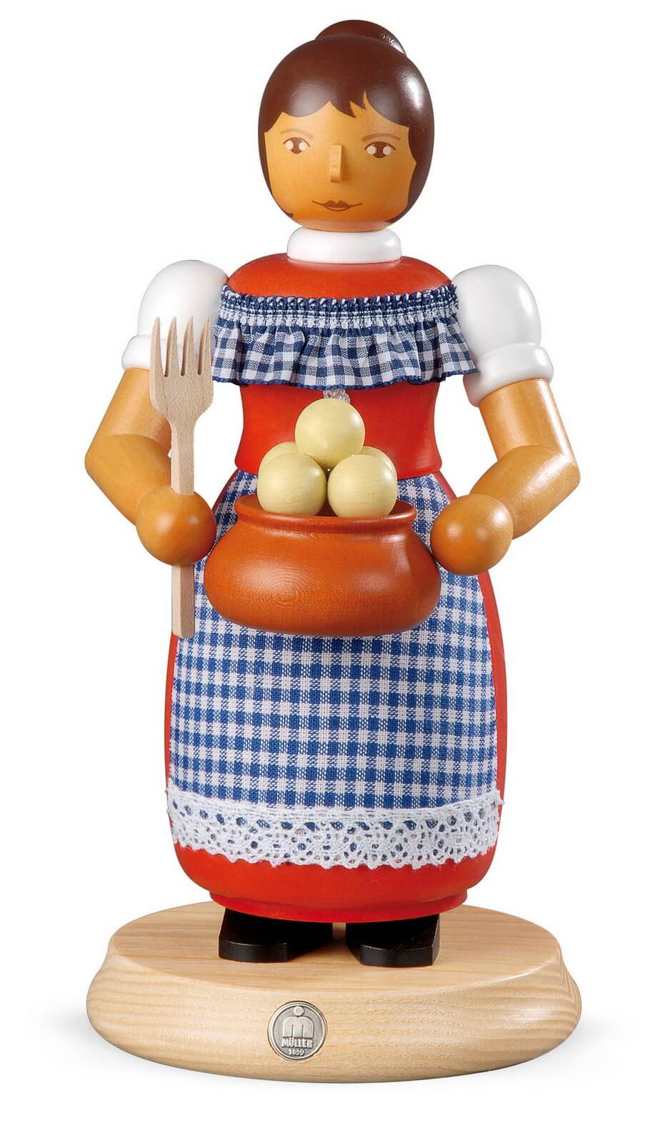 Smoking man dumpling woman from Müller Kleinkunst