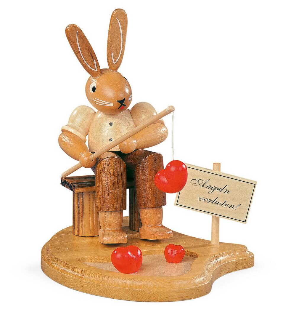 Easter Bunny - Fisherman at the pond, nature by Müller Kleinkunst