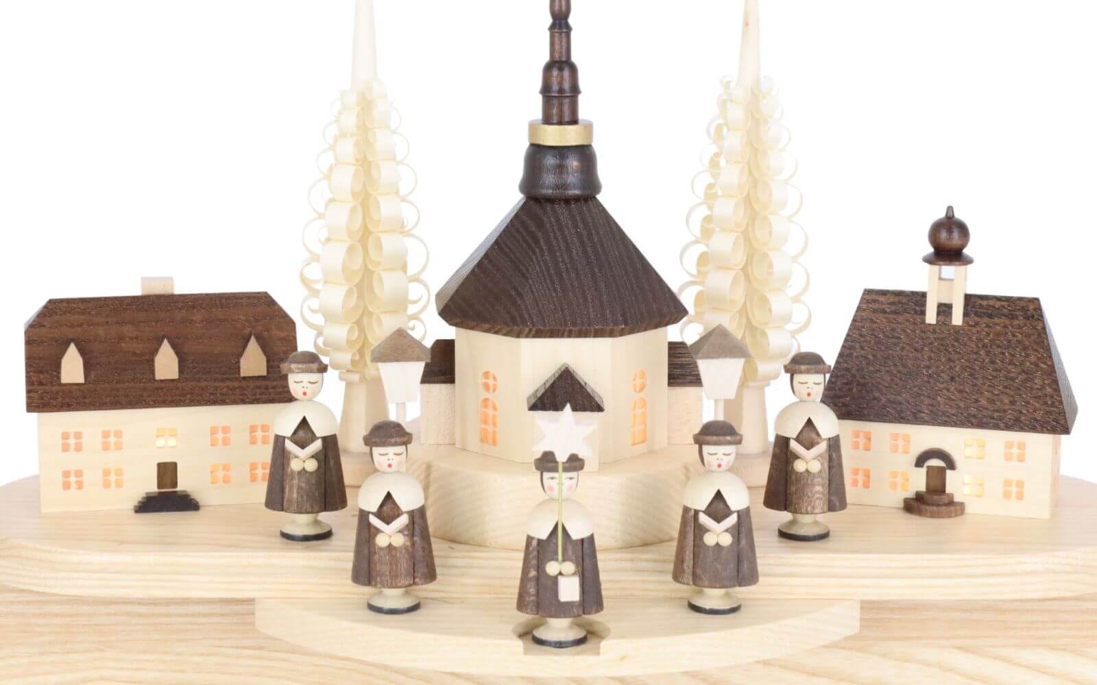 LED candle arch Seiffen village, 64 cm with interior lighting by Müller Kleinkunst_pic5