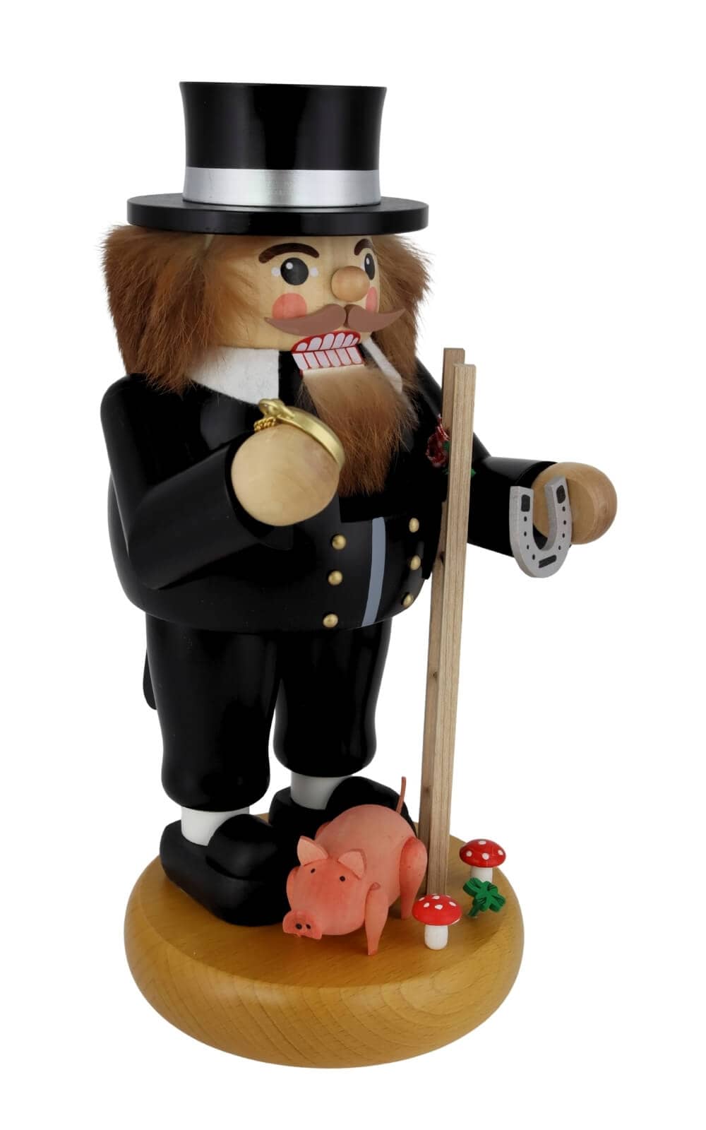 Nutcracker chimney sweep lucky charm, 32 / 12,5 inch cm by Richard Glässer_3