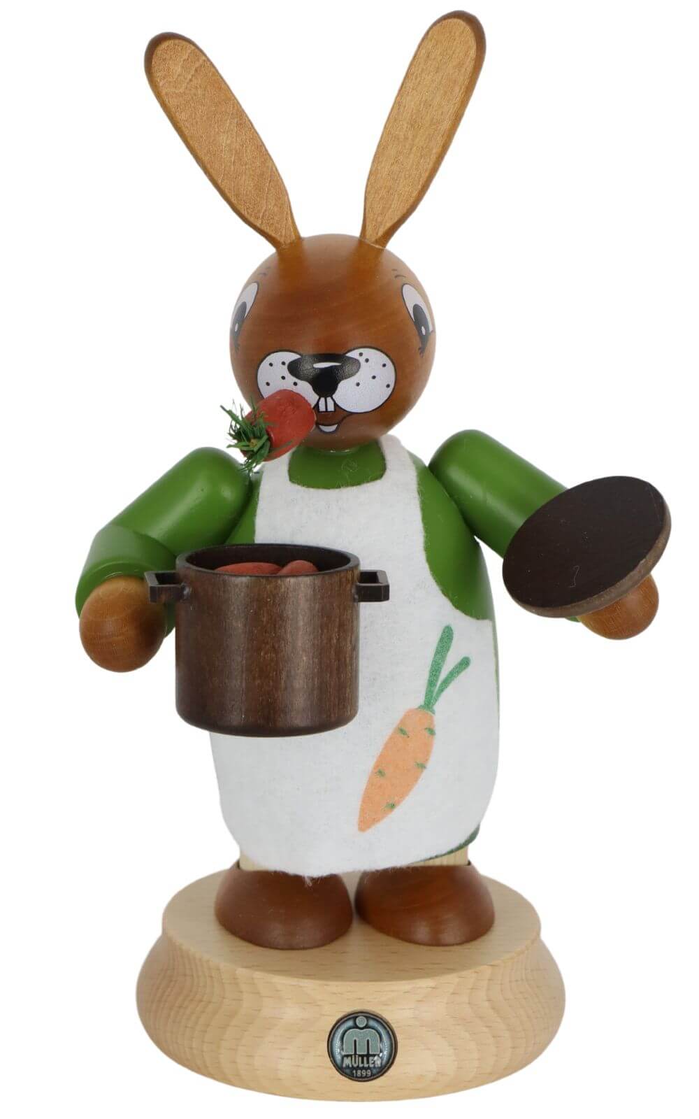 Smoking man Easter bunny bunny woman, colored, 19 cm by Müller Kleinkunst_1