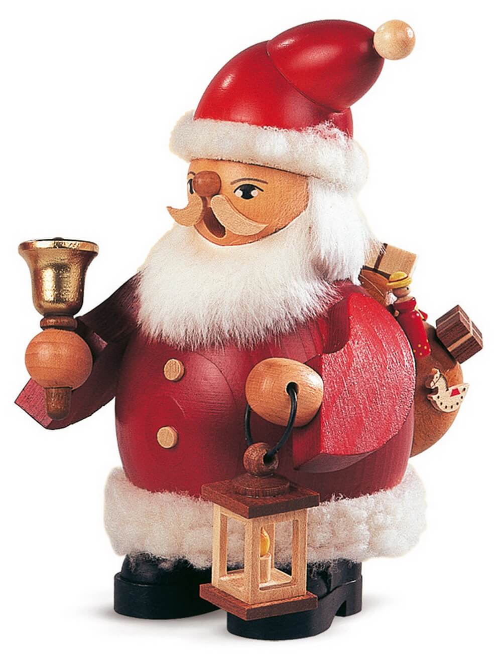 Smoking man Santa Claus, 14 cm by Müller Kleinkunst