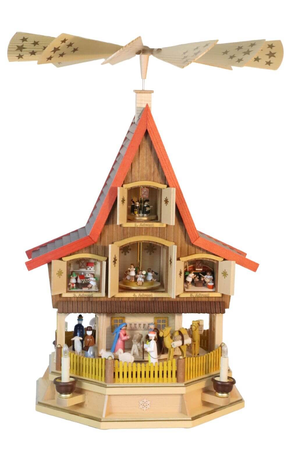 Christmas pyramid, 3 storey advent house with holy story by Richard Glässer_pic2