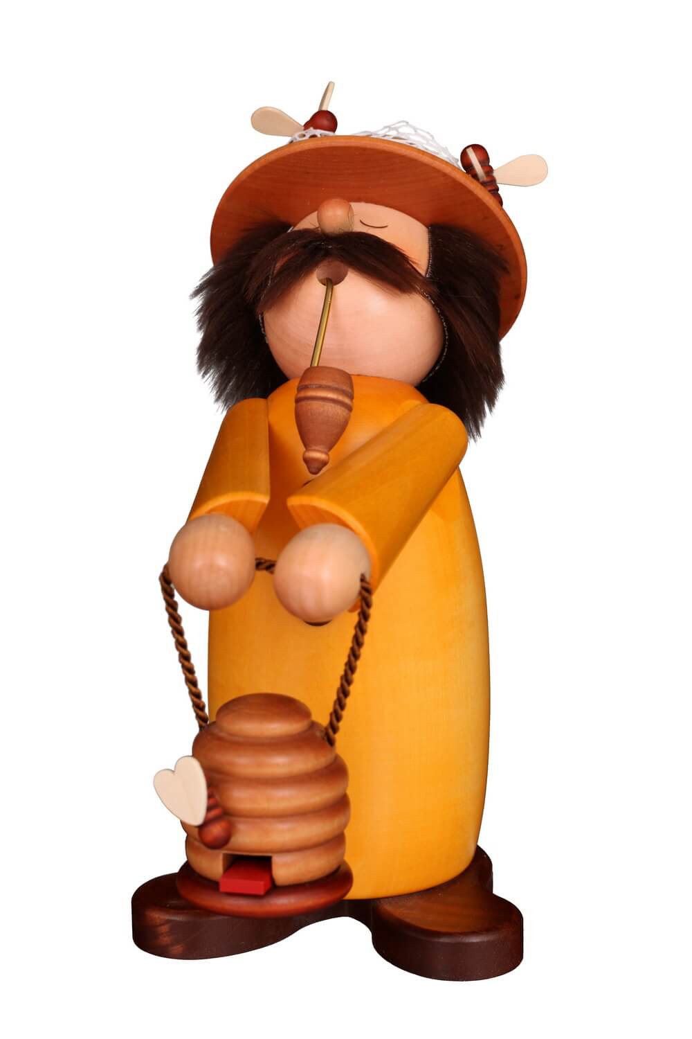 German Incense Smoker Beekeeper Sleepyhead, 8.3 in (21 cm) by Christian Ulbricht, Made in Germany