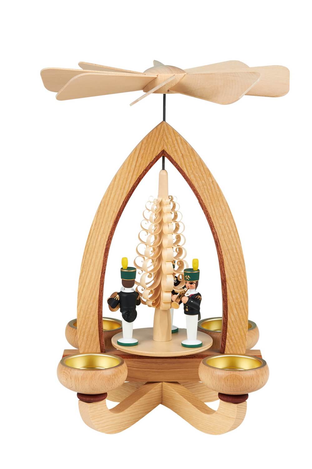 Tealight pyramid miners, colored, 28 cm by Heinz Lorenz_pic1