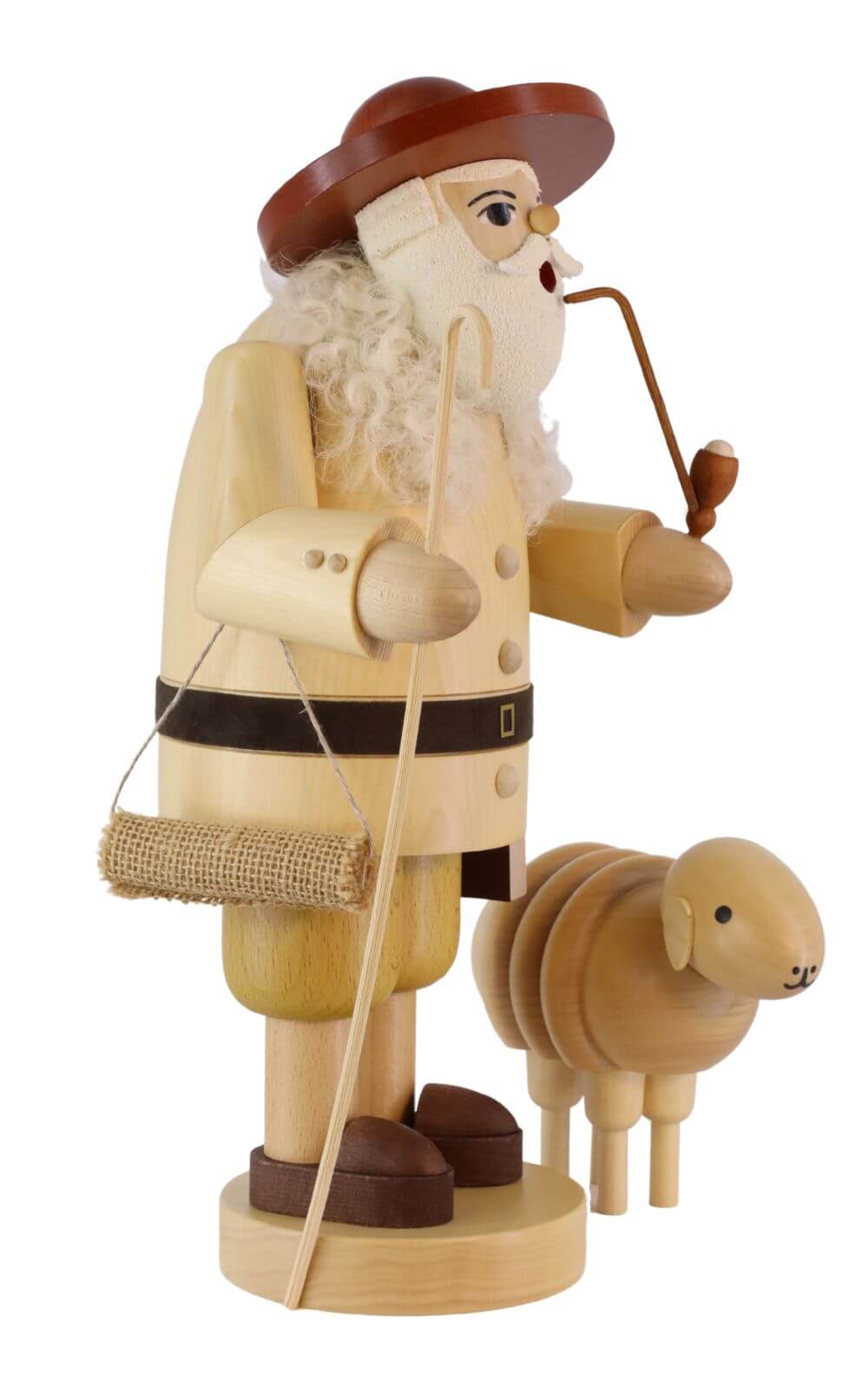 Smoking shepherd with sheep, 34 cm by Richard Glässer_1