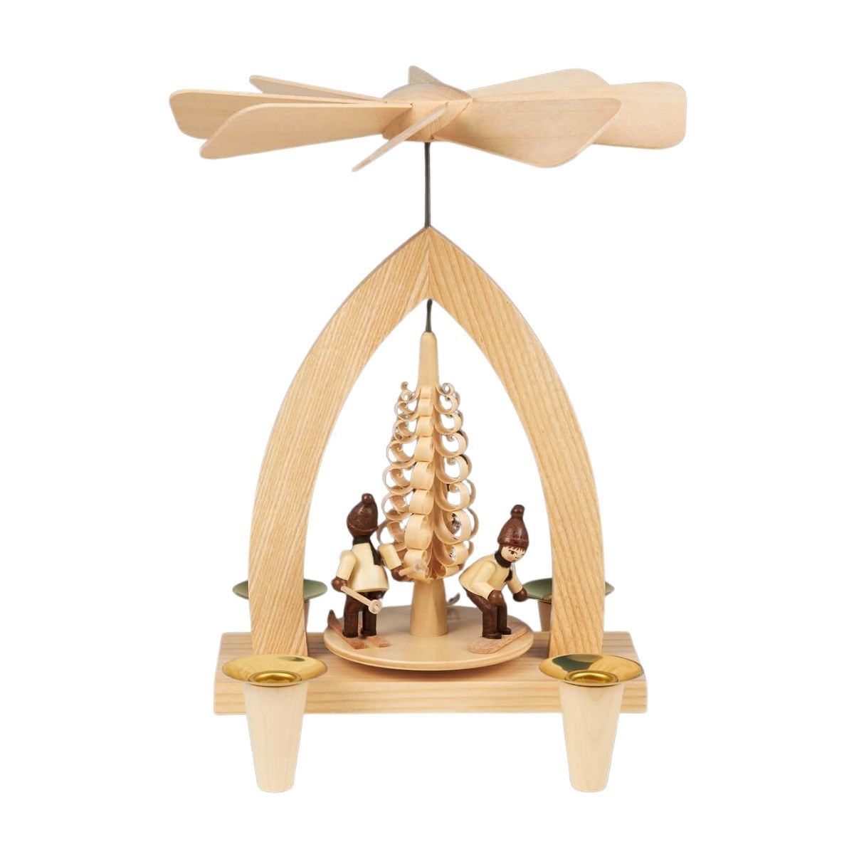 Christmas pyramid winter sportsman, 26 cm by Heinz Lorenz