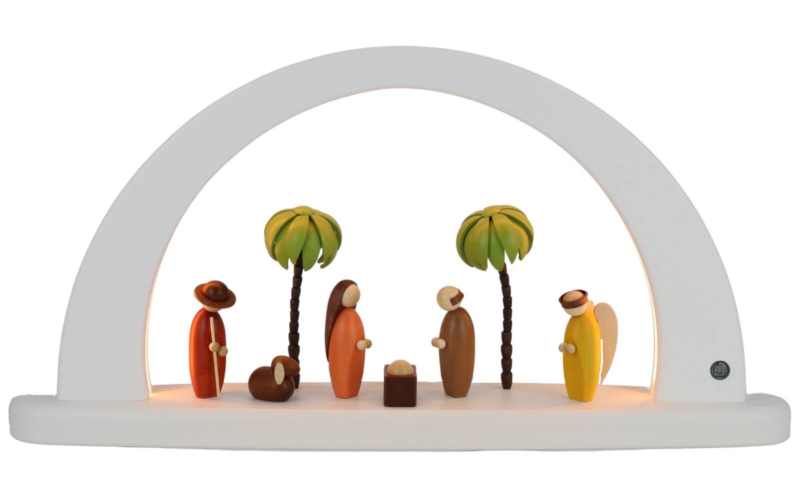 Modern LED candle arch of Christ's birth, 49 cm by Müller Kleinkunst_1