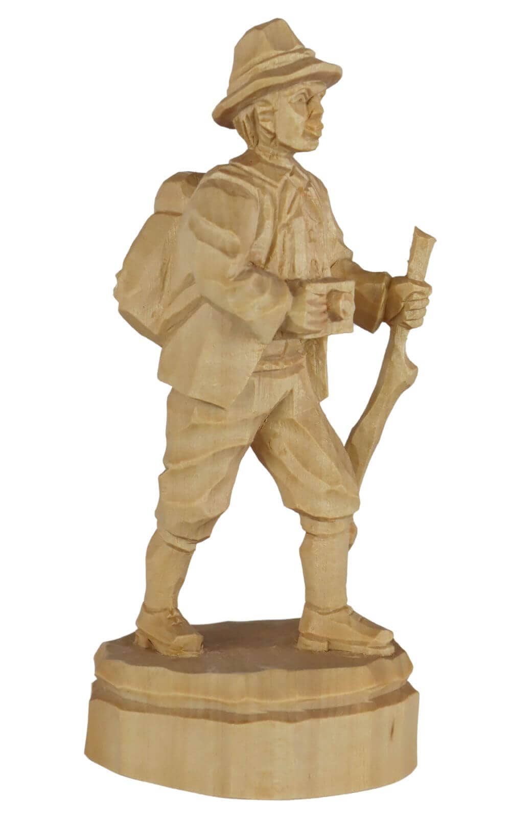 Hiker, carved, natural, 16 cm by Schnitzkunst aus dem Erzgebirge_1