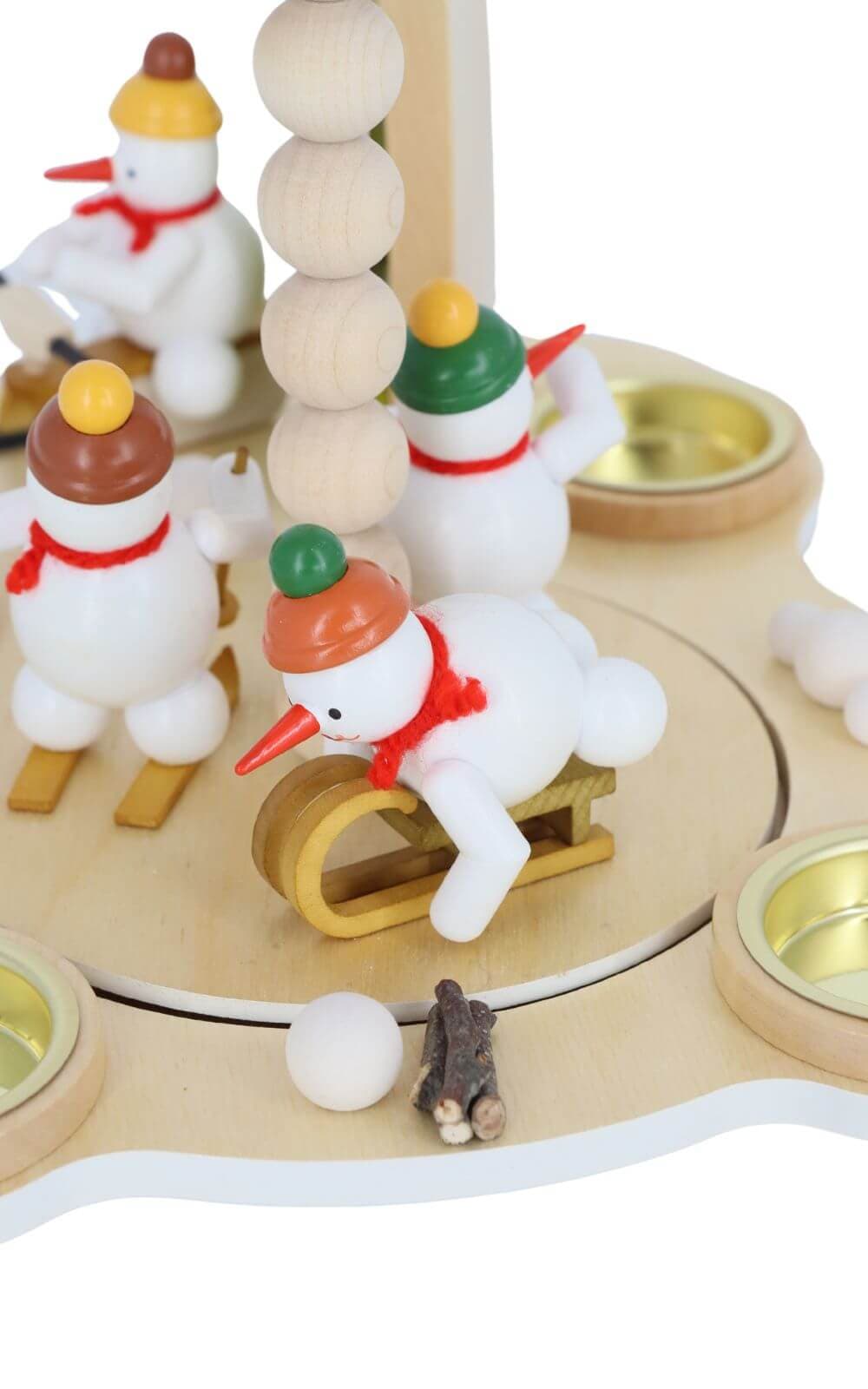 Christmas pyramid with snowmen - Winter sports by Ralf Zenker_2