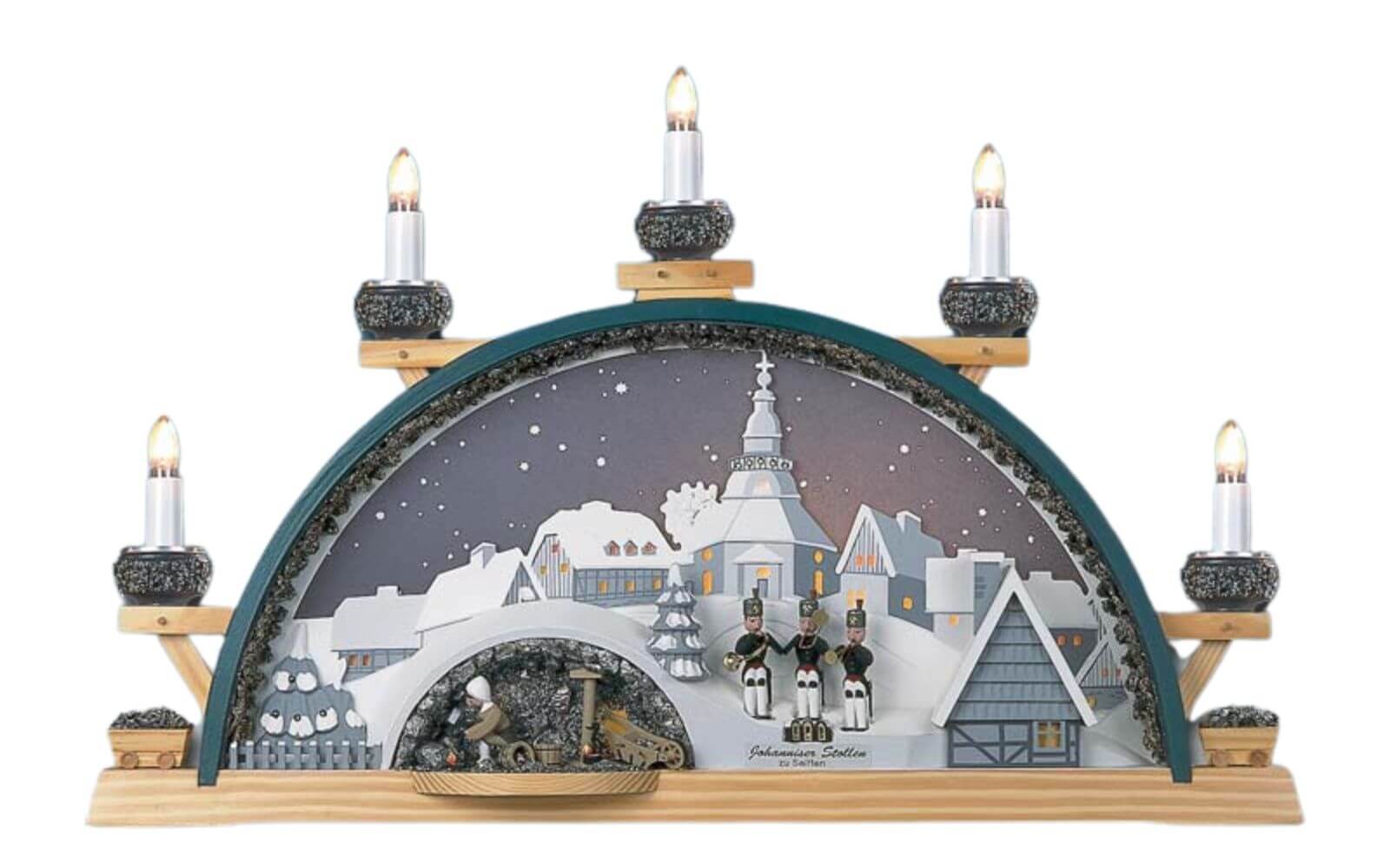 Johanniser candle arch with miners by Klaus Kolbe
