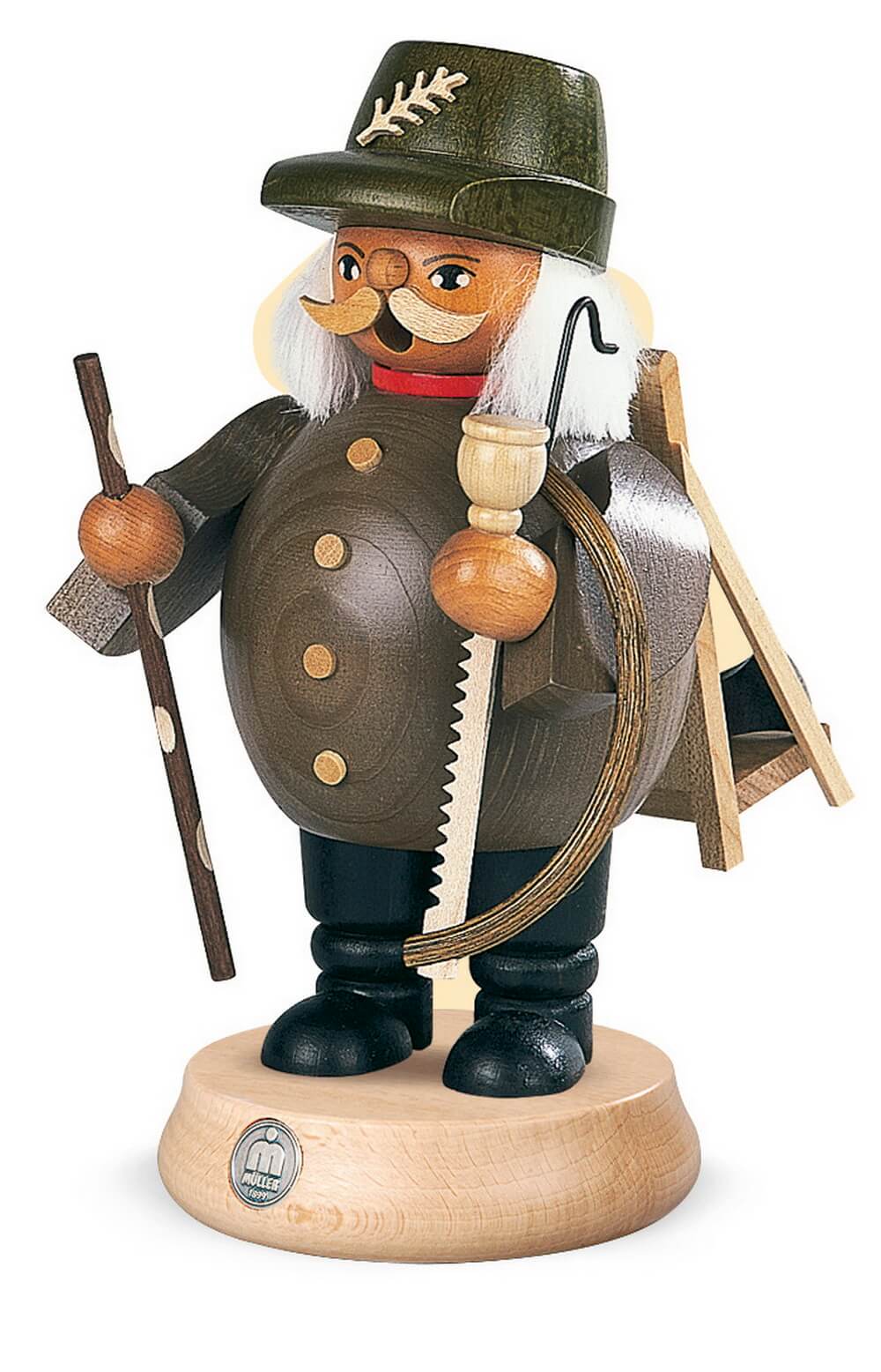 Smoking man lumberjack, gray by Müller Kleinkunst