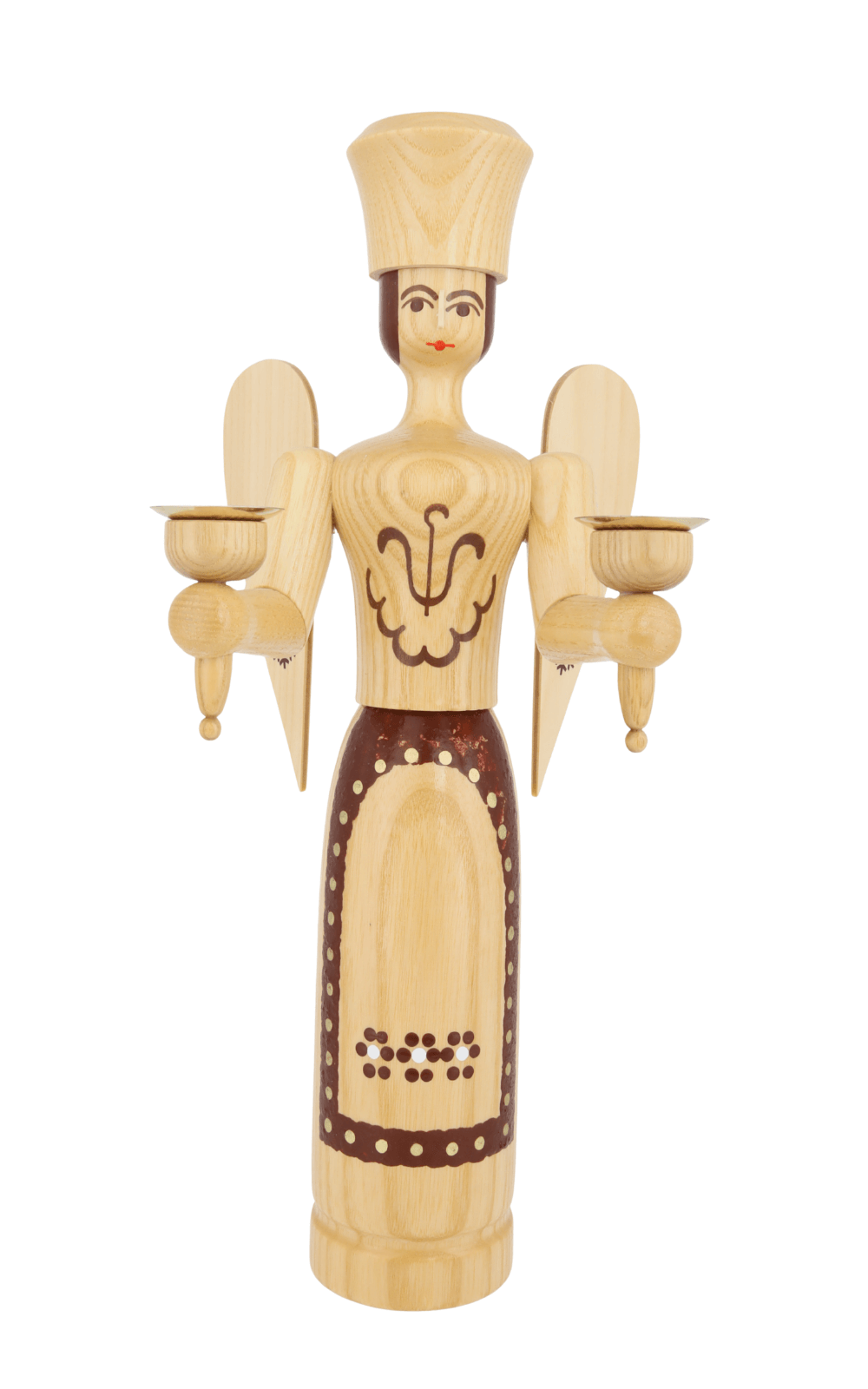 Christmas angel for wax candles, 38 cm, natural by SEIFFEN.COM