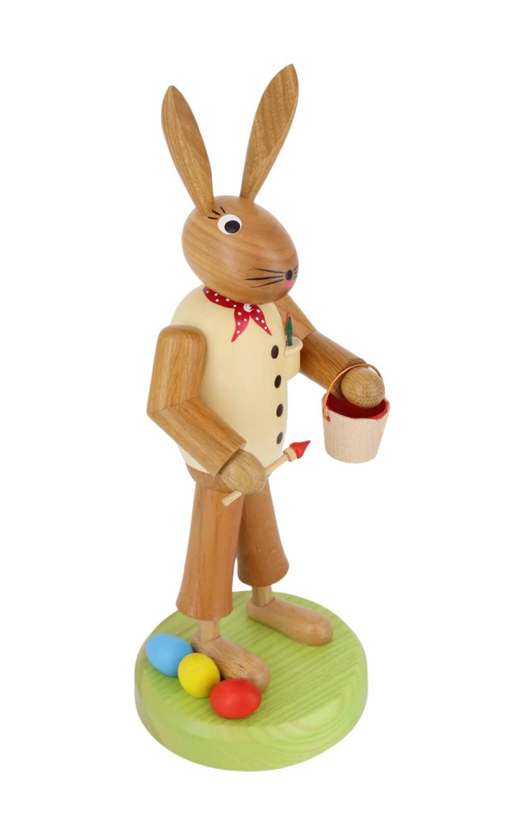 Easter bunny painter with brush, 28 cm, natural by SEIFFEN.COM_2