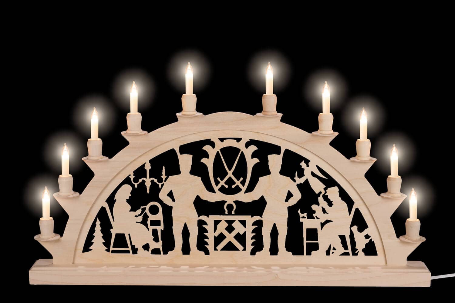 Candle arch Schwarzenberger with 10 small shaft candles by SEIFFEN.COM_2