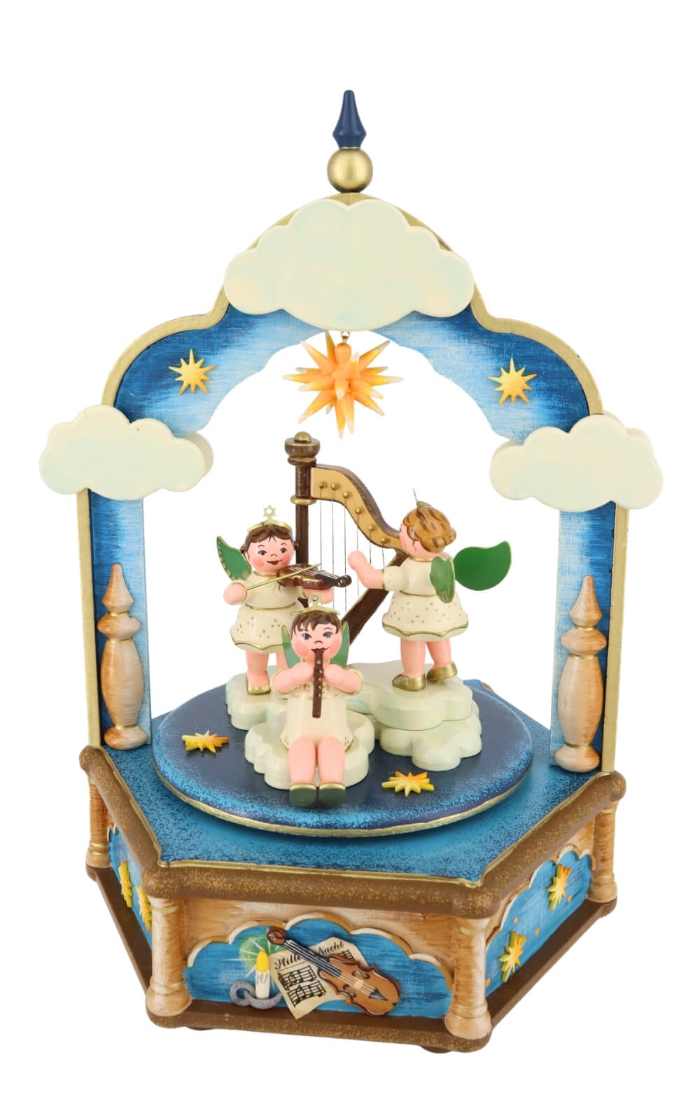 Music Box Silent Night, 26 cm (10.2 inch), Melody Silent Night by Hubrig Volkskunst_4