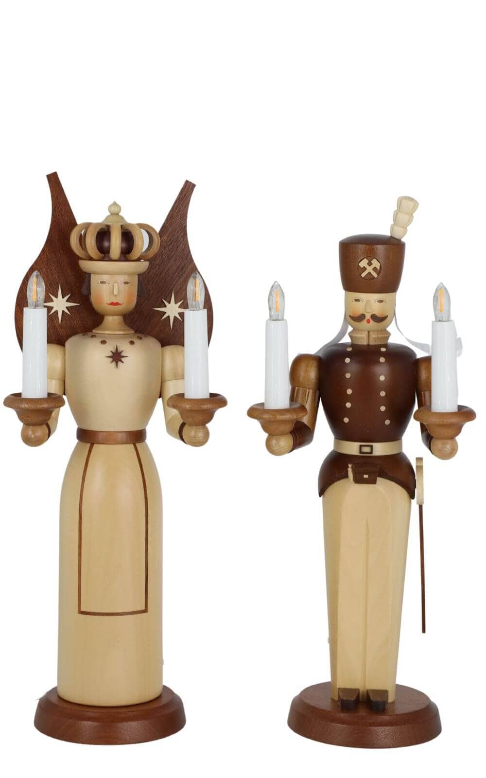 Angel and miner, natural, electrically illuminated, 40 cm by Müller Kleinkunst_4