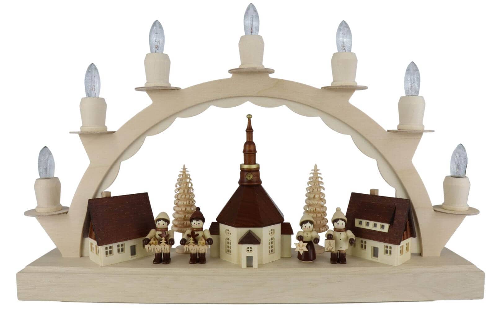 Candle arch Seiffen village with Romy Thiel children from Nestler-Seiffen_1