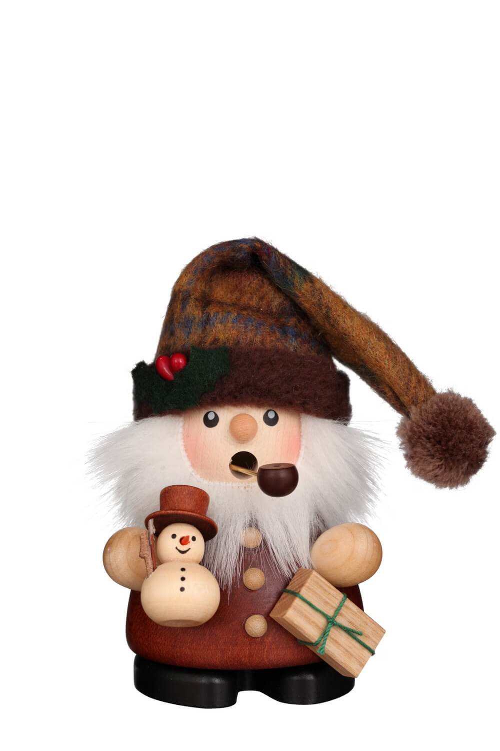 Smoking man Santa Claus, 11 cm by Christian Ulbricht