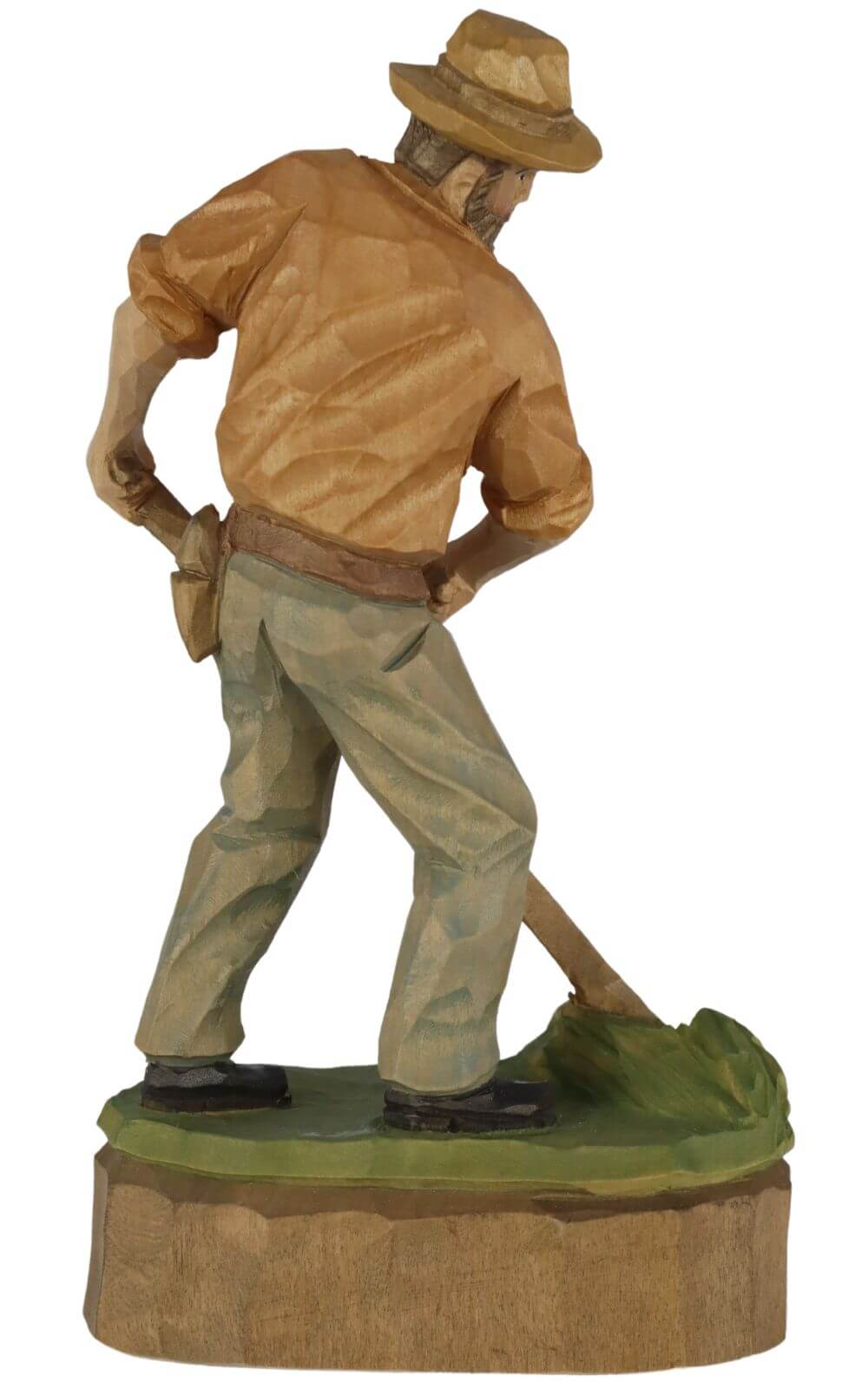 Farmer with scythe, coloured, 16 cm, carved by Schnitzkunst aus dem Erzgebirge_1