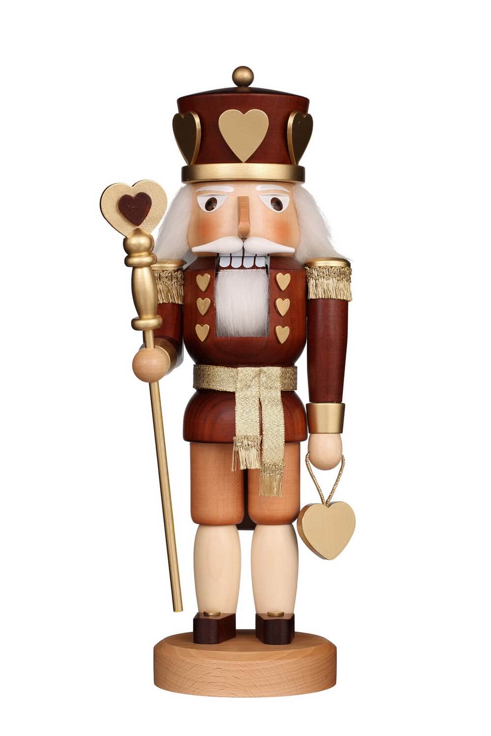 Nutcracker King of Hearts, nature, 38 cm by Christian Ulbricht