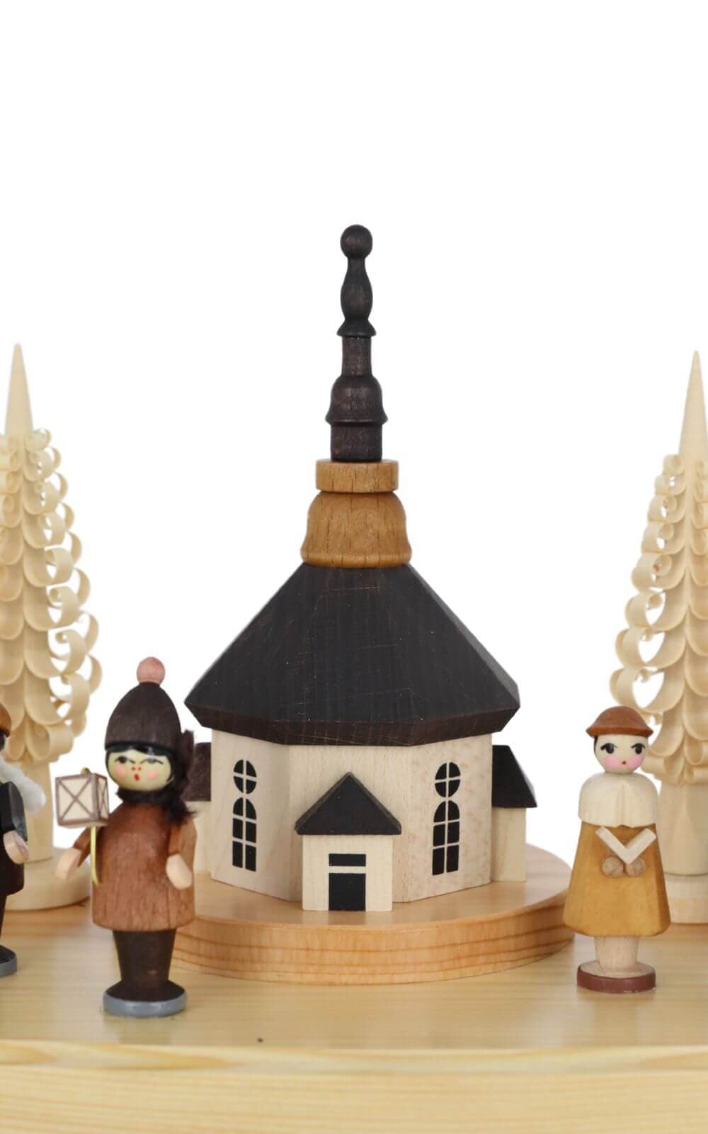 Christmas candle holder Seiffen church, lantern children, Kurrende, nature by Knuth Neuber_3