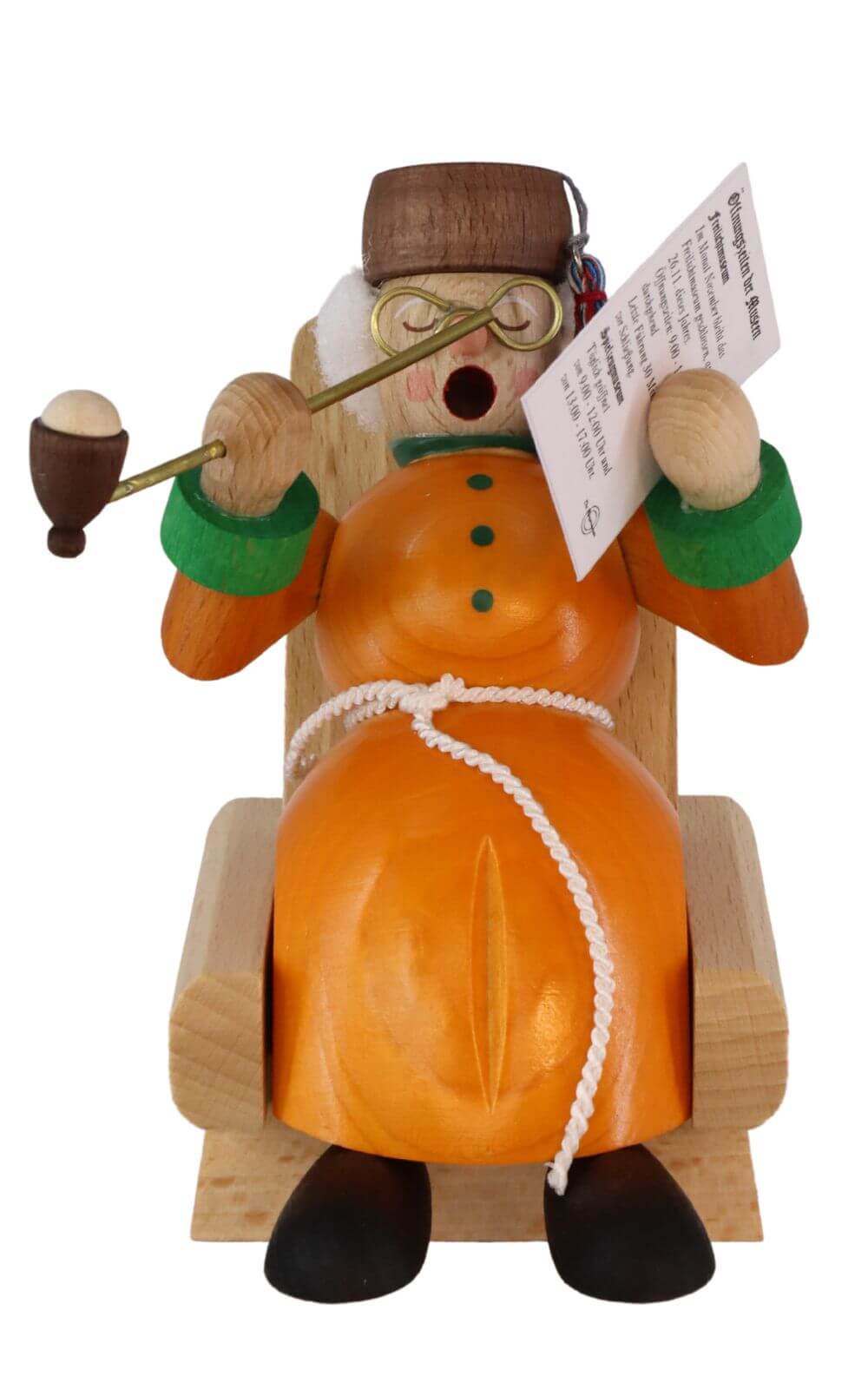 Smoking man grandpa, 13 cm by Richard Glässer_1