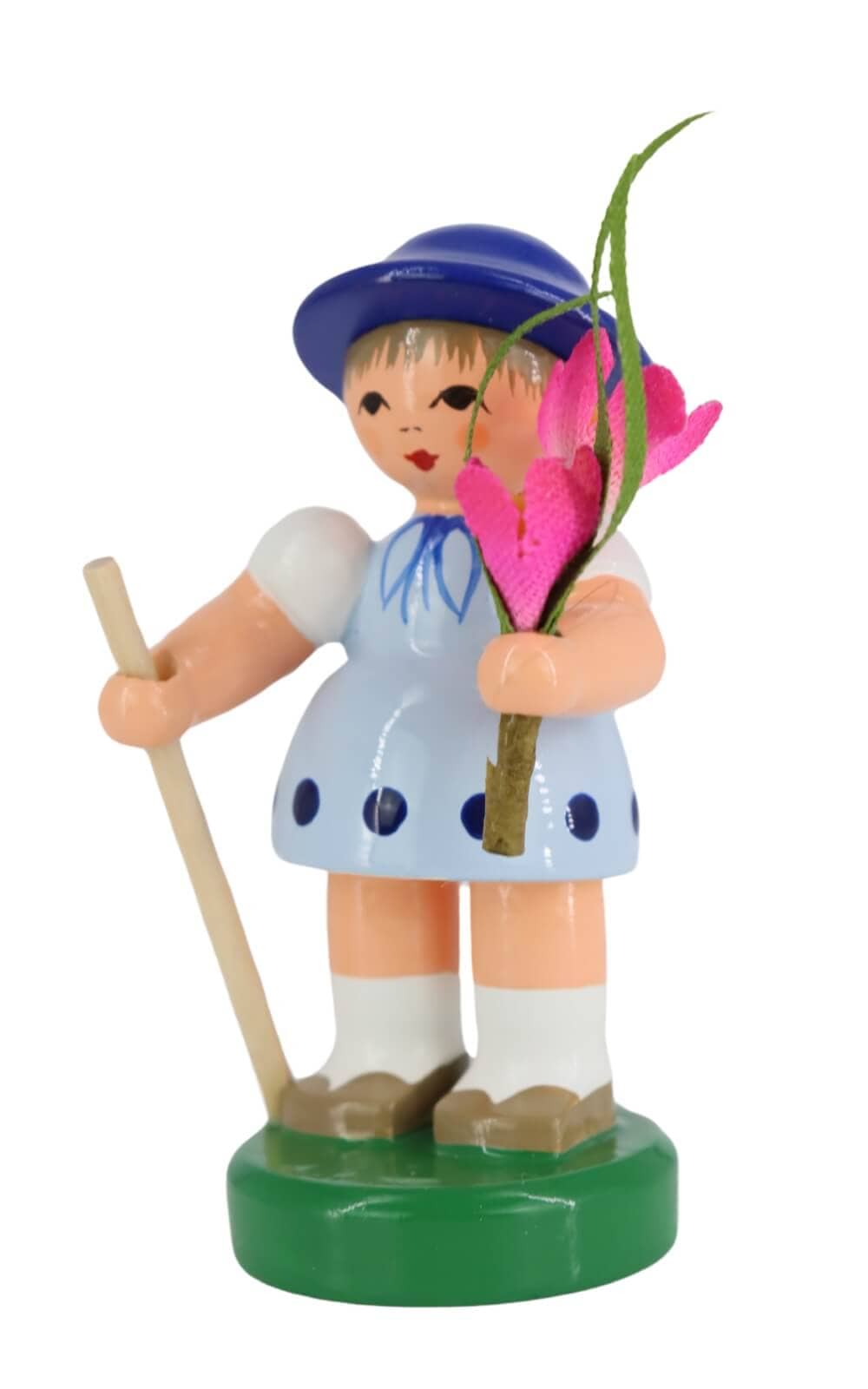 Miniature flower girl, light blue/blue by Figurenland Uhlig GmbH_3