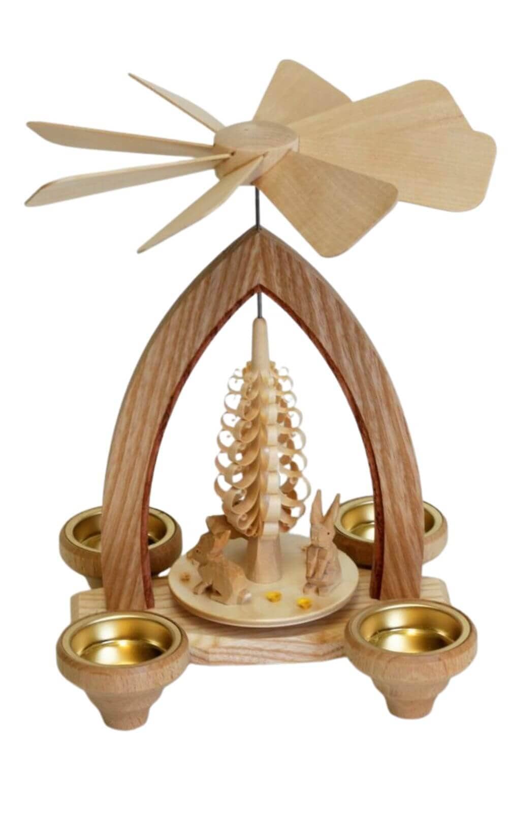 Tealight pyramid Bunny, 26 cm by Heinz Lorenz