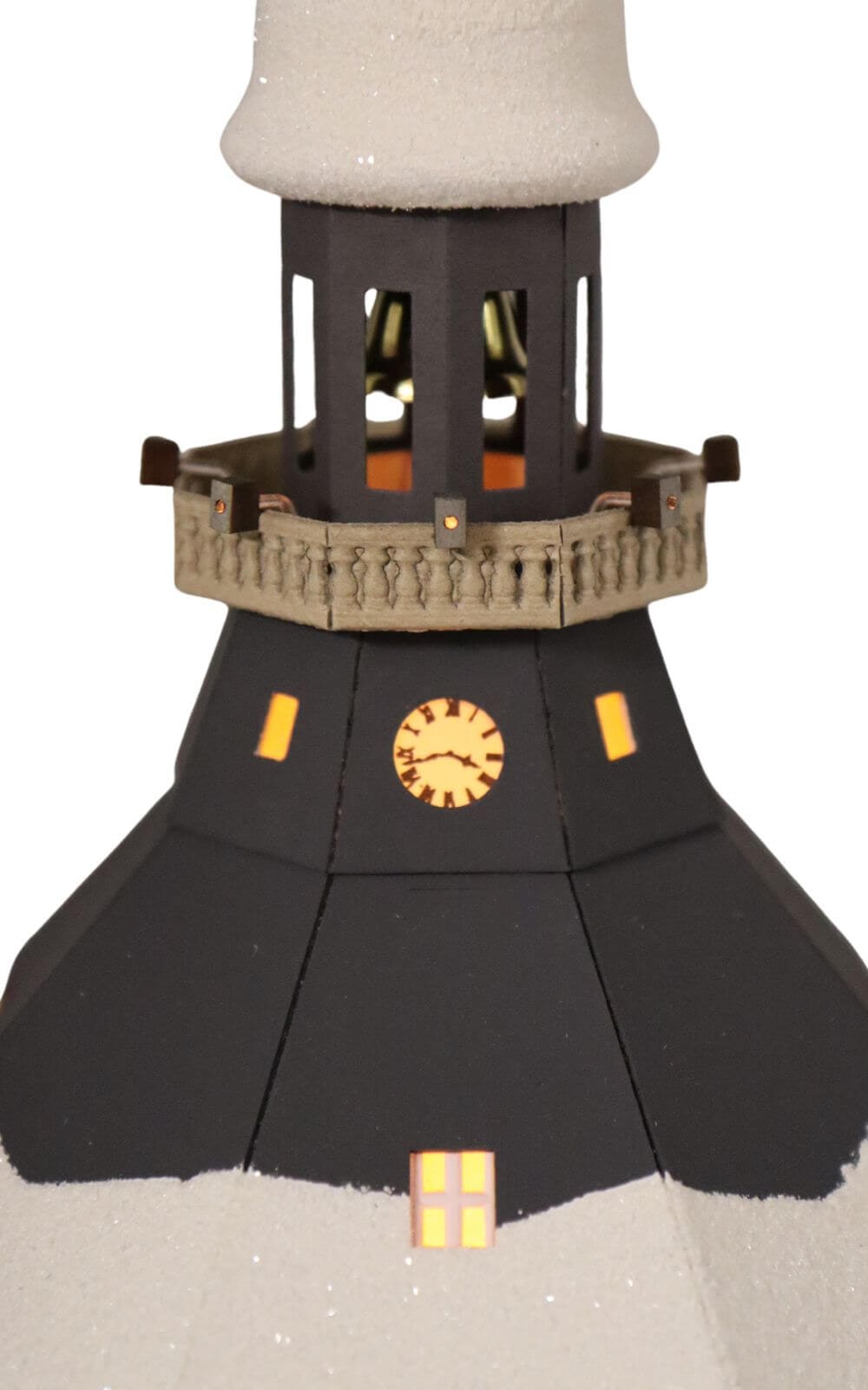 LED house of lights Seiffen church with illuminated Christmas tree, 43 cm by Birgit Uhlig_5
