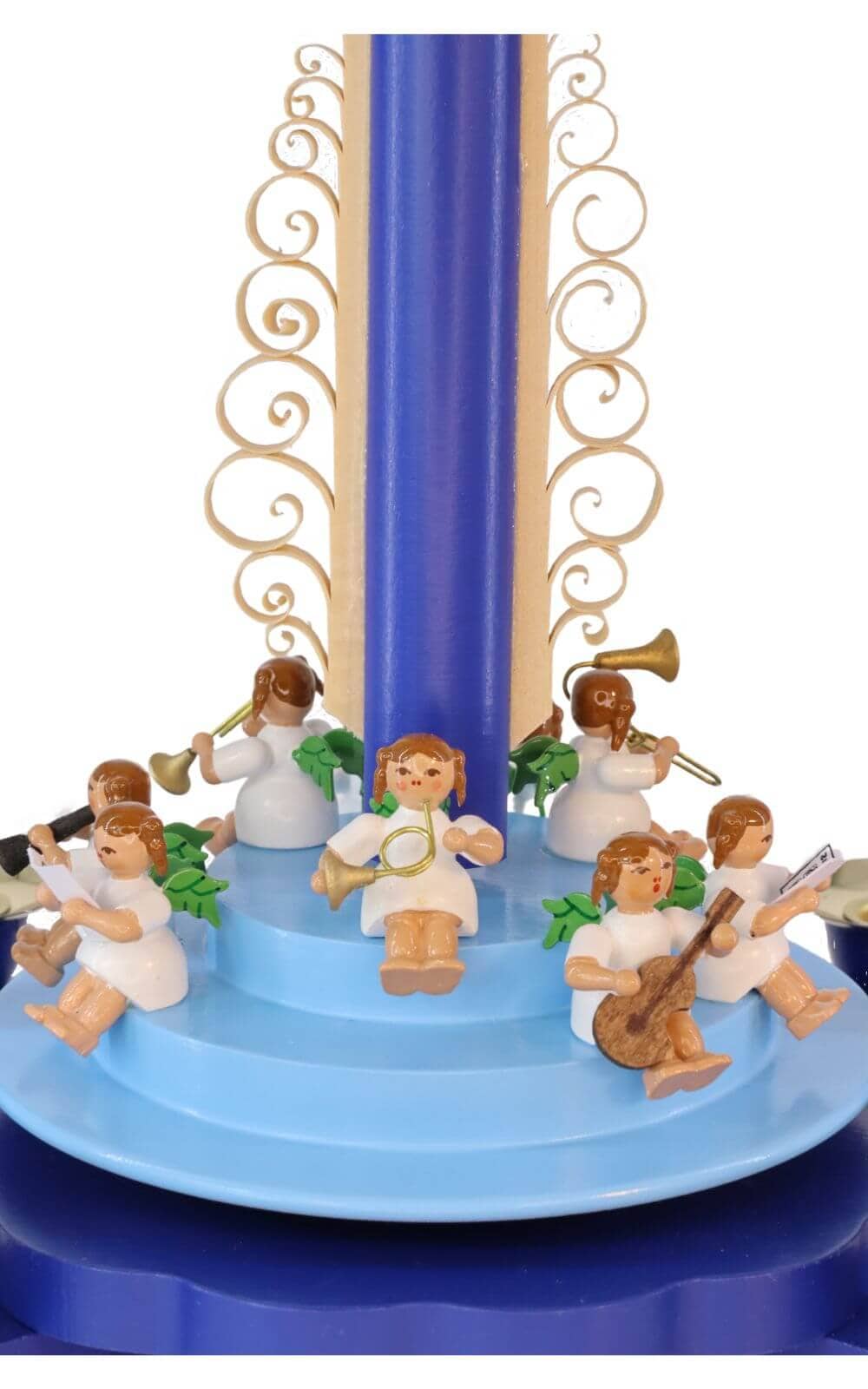 Weihnachtspyramide Engelkonzert, blau, 27 cm von Richard Glässer_2