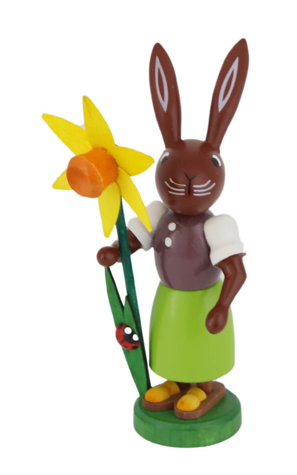 Easter bunny - Bunny with daffodil, 9 cm by Thomas Preißler_3