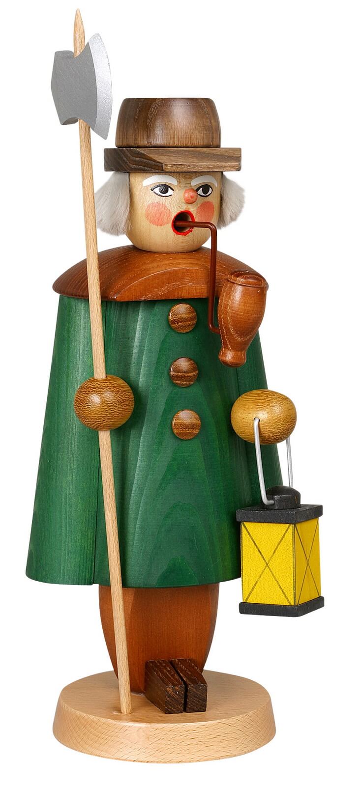 Smoking man night watchman, 27 cm by Jan Stephani