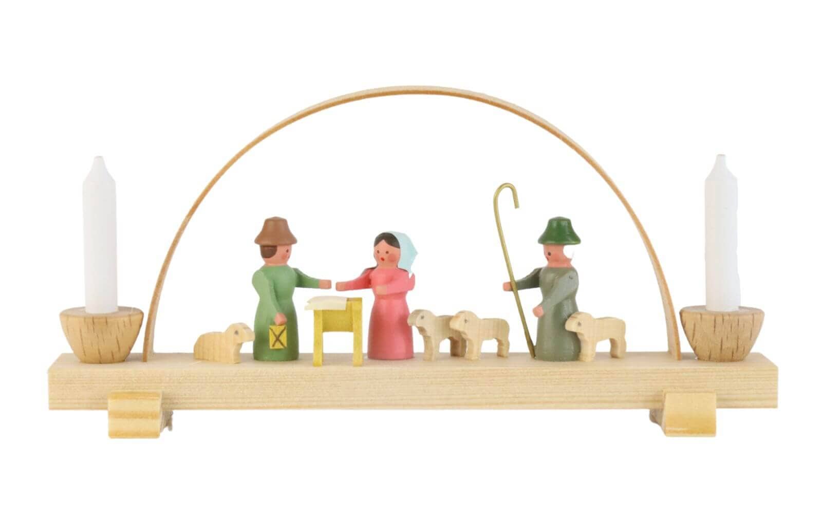 Miniature candle arch Holy Family by Gunter Flath