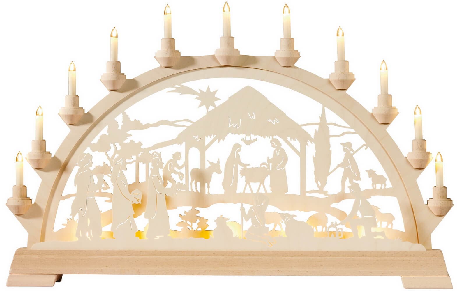 Candle arch Holy Family with Kings, 65 cm by KWO