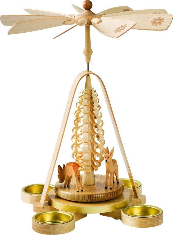 Tealight pyramid with deer, 28 cm by Richard Glässer-picture1