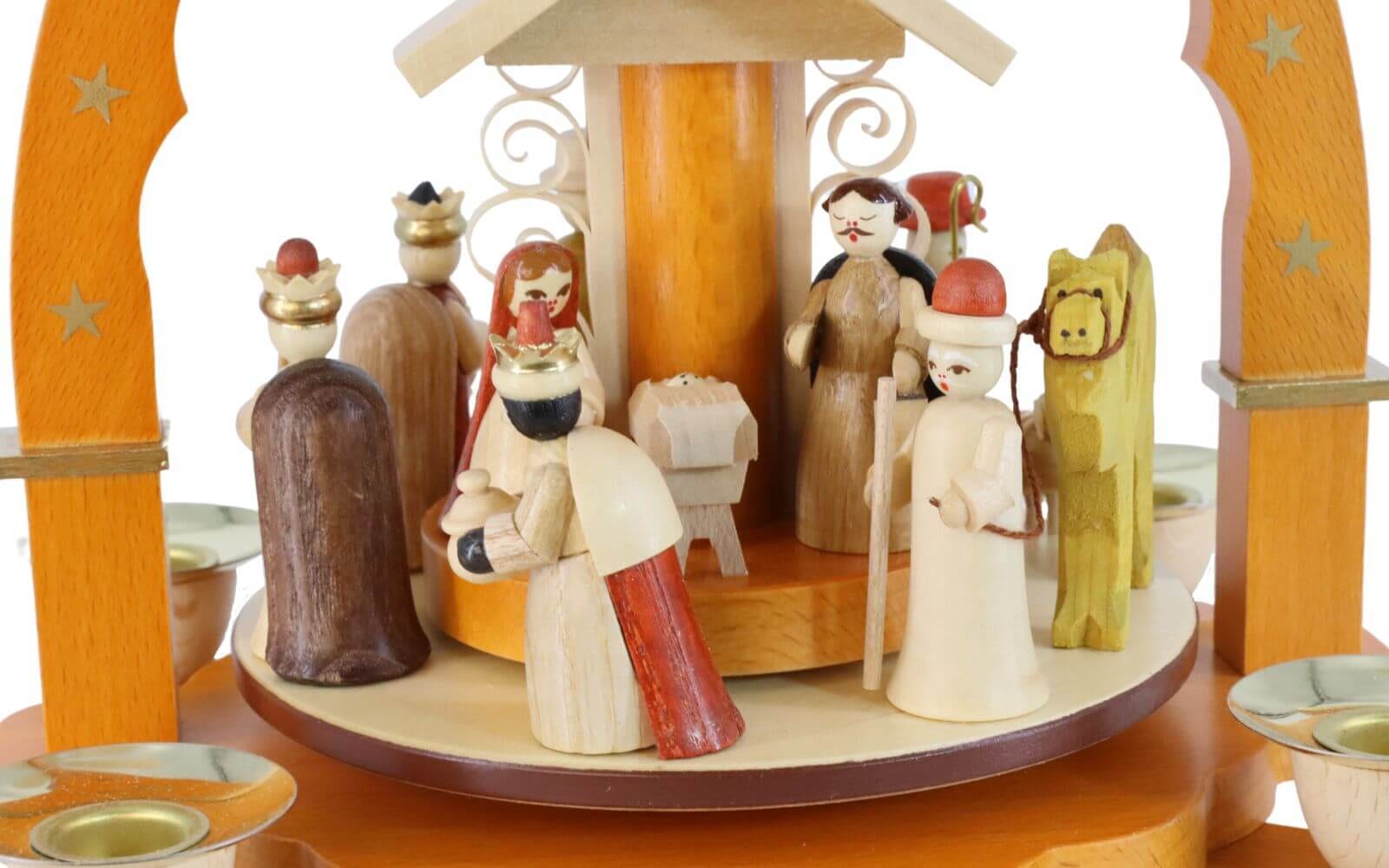 Christmas pyramid Nativity, natural, 27 cm by Richard Glässer_3