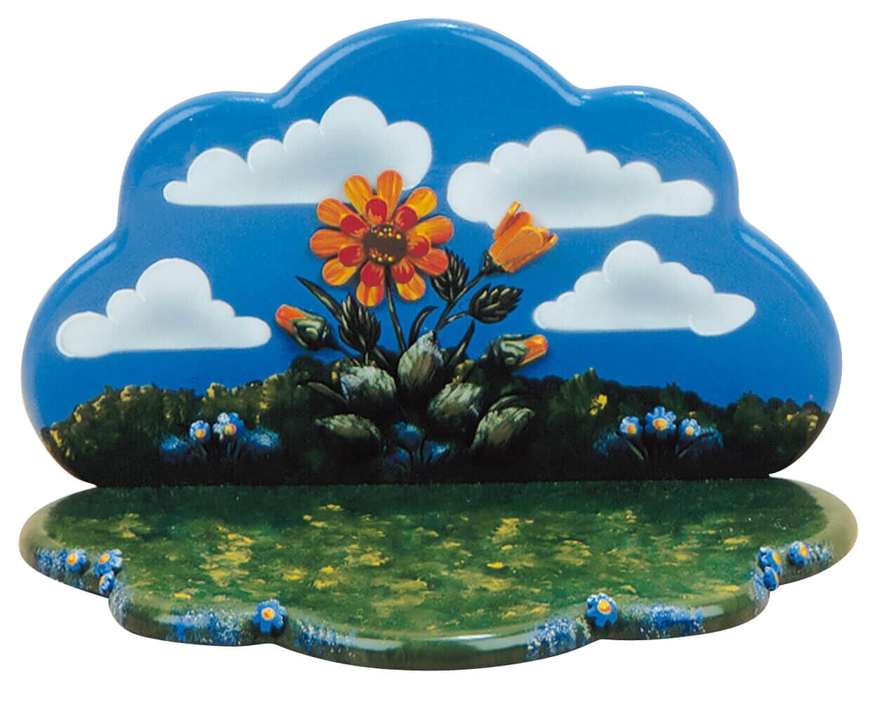 Small summer meadow with sky by Hubrig folk art