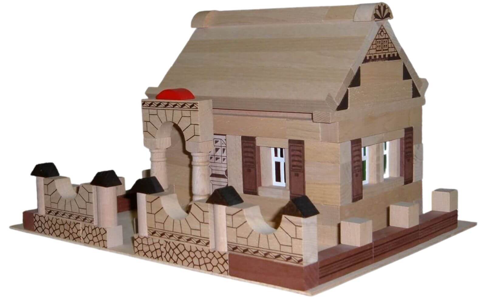 Wooden Construction Kit Noblesse house, 150 Wooden bricks_3