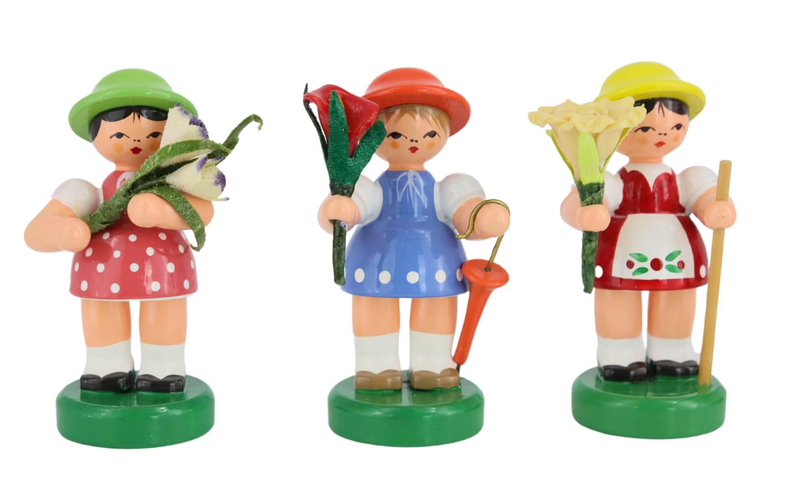 Miniature flower girls, 5 pieces, hand-painted by Figurenland Uhlig GmbH_2
