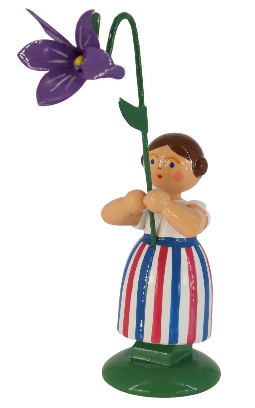 Flower girl with violets, 12 cm by HODREWA Legler